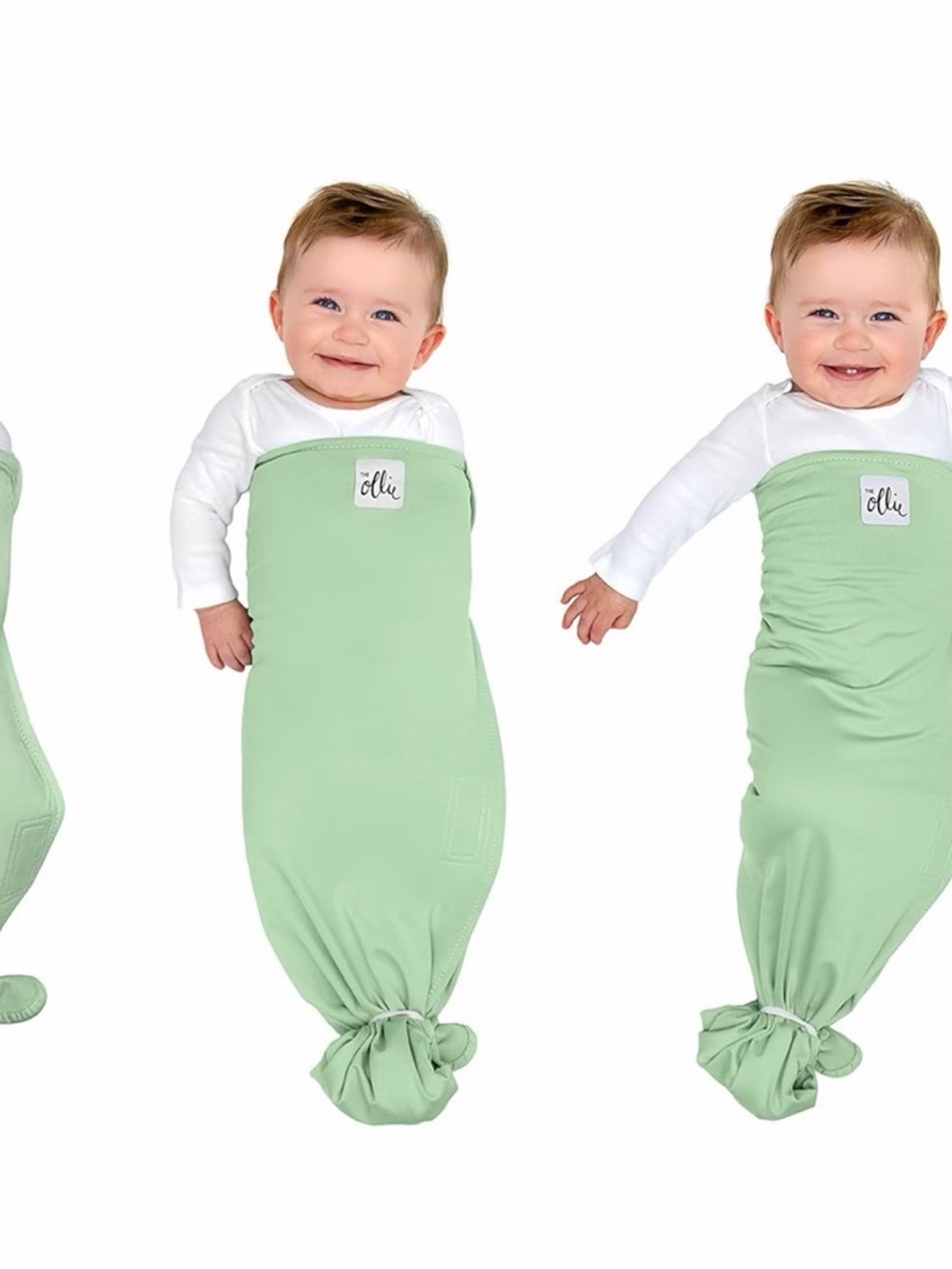 Olli Baby Knot Sleep Sack in Sage Green - Cozy Swaddle Sack